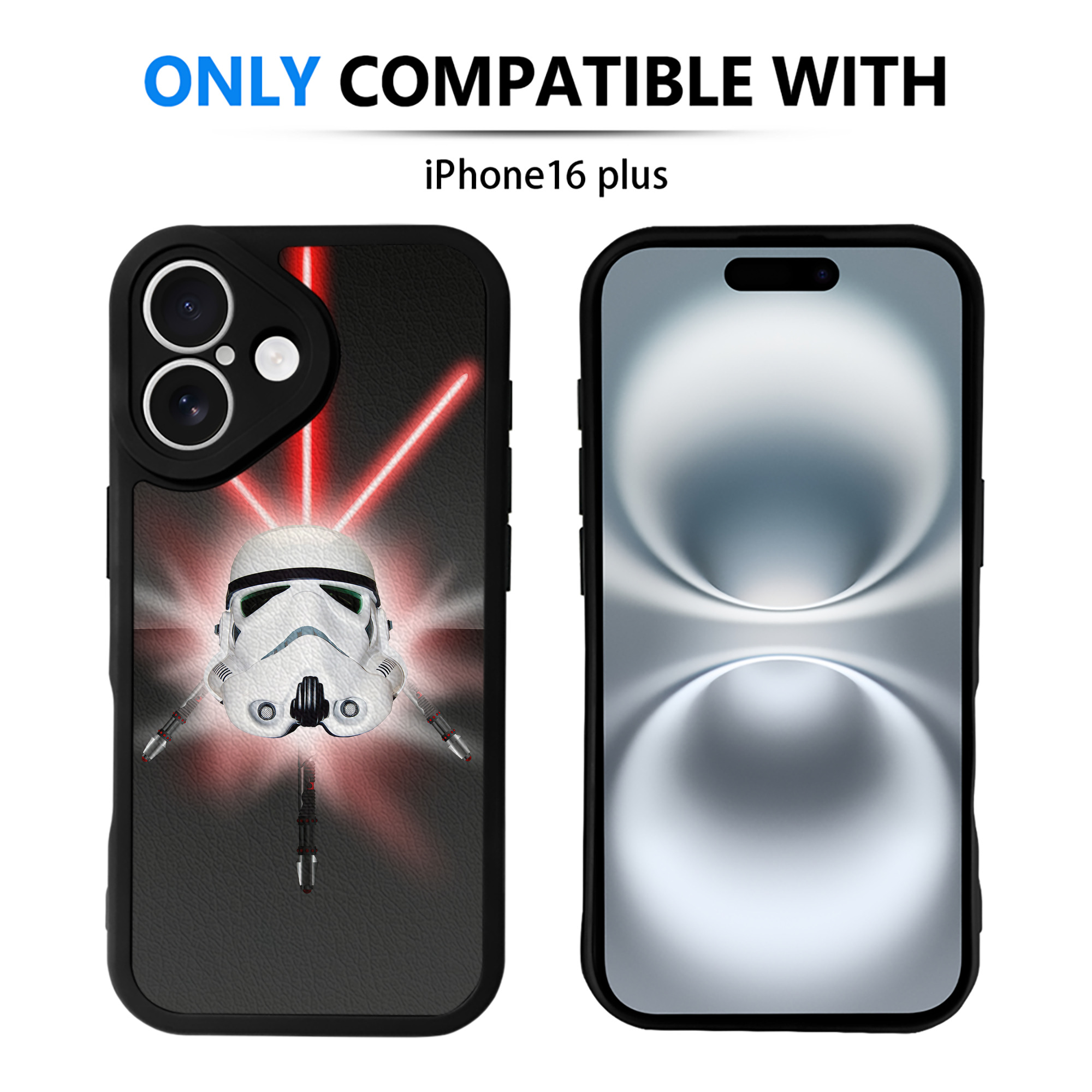 （画像用） スター・ウォーズ Star Wars 【iPhone 16シリーズ対応】シリコンスマホケース（レザー調） 材質：シリコン